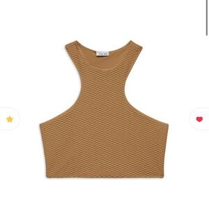 Anine Bing Morgan Bikini Top Bra Camel XS NWT